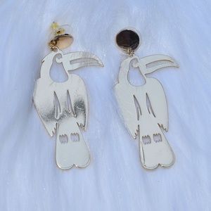 Jewelry - Tropical Bird Gold Earrings Jewelry - Tropical Bird Gold Earrings
